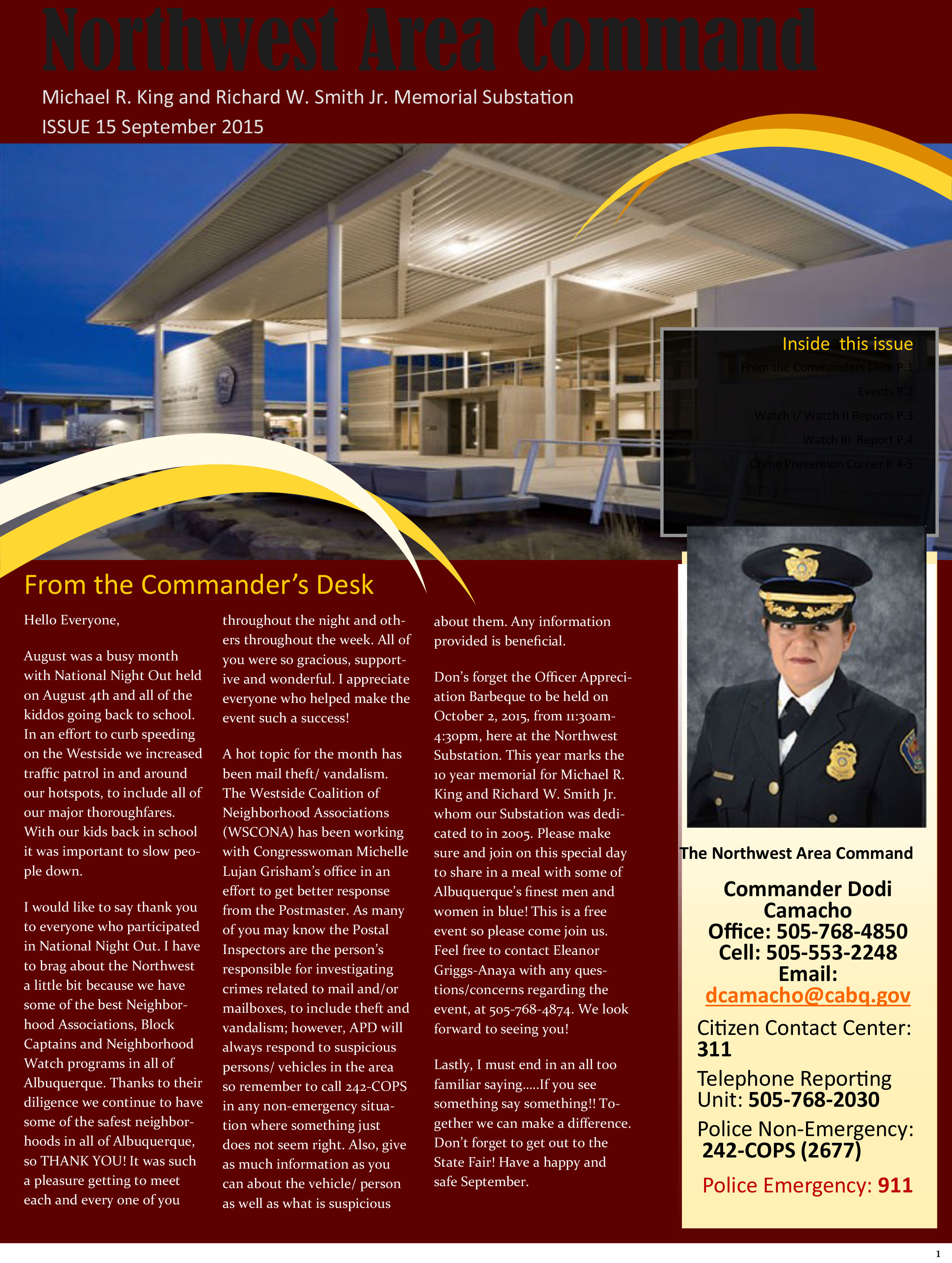 Northwest Area Command Newsletter